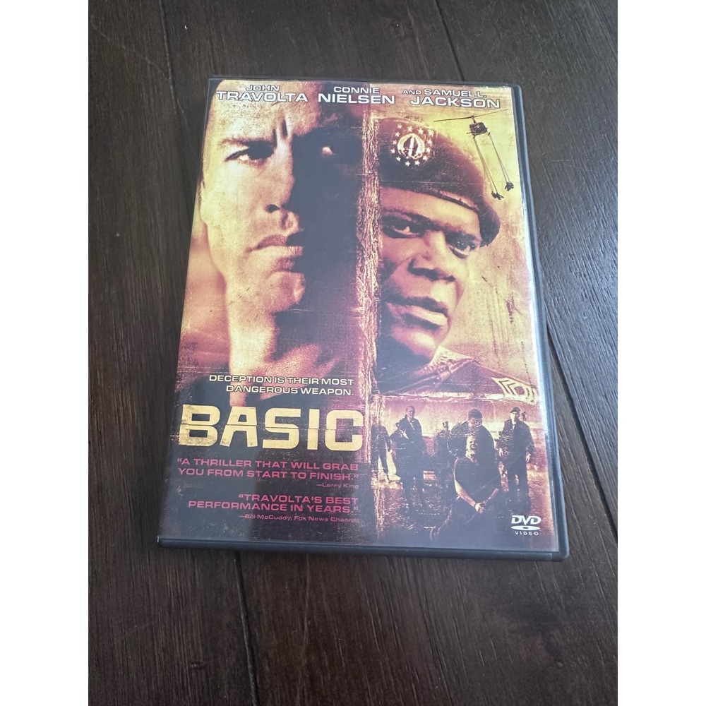 Basic DVD John Travolta Samuel L Jackson 2003 Mystery Thriller Movie 09745